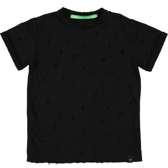 Daniele Alessandrini Boys Black Distressed Top Size 16 - Picture 1 of 2